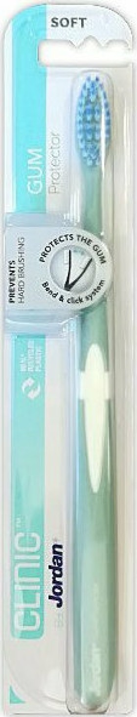 JORDAN Clinic Gum Protector Soft Toothbrush Οδοντόβουρτσα Μαλακή, Βεραμάν 1τμχ