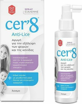 Vican Cer8 Anti Lice Αντιφθειρική Αγωγή Εξάλειψης με Λοσιόν σε Spray Αοσμο για Παιδιά 125ml