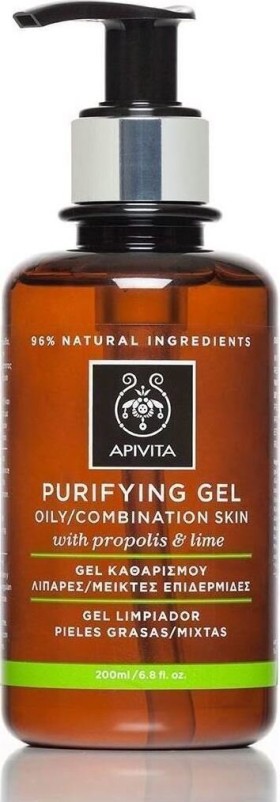 Apivita Cleansing Gel Καθαρισμού Λιπαρές και Μικτές με Πρόπολη & Lime 200ml