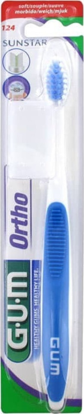 GUM Ortho Οδοντόβουρτσα Soft Μπλε 1τμχ 124