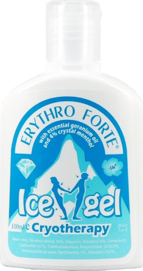 Erythro Forte Ice Gel Cryotherapy Τζελ Κρυοθεραπείας κατά των Μυικών Πόνων 100ml