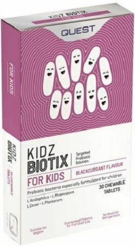 Quest KidzBiotix Προβιοτικά για Παιδιά 30tabs μασώμενα Blackcurrant