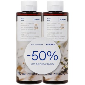 Korres PROMO White Blossom Αφρόλουτρο Λευκά Ανθη 50% στο 2ο Προϊόν  2x250ml