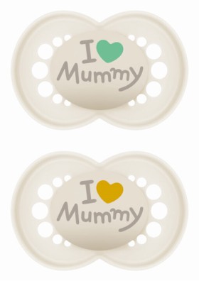 Mam Original Ορθοδοντικές Πιπίλες Σιλικόνης I Love Mummy 16m+ 2τμχ