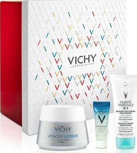 Vichy Liftactiv Supreme Κρέμα Προσώπου για Κανονική-Μικτή Επιδερμίδα 50 ml & Δώρο Mineral 89 Ενυδατικό Booster Προσώπου 4 ml & Purete Thermal Γαλάκτωμα Καθαρισμού 3 σε 1 100 ml