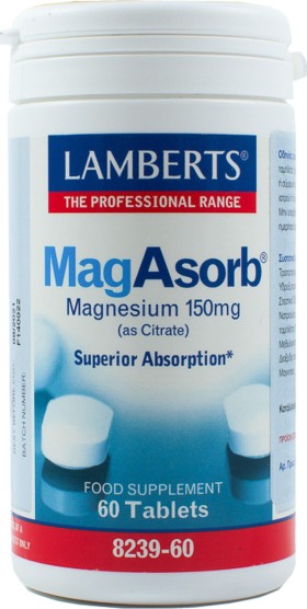 Lamberts MagAsorb Μαγνήσιο 150mg 60tabs
