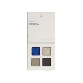 Korres Real Color Παλέτα με 4 Σκιές Ματιών Matte σε Στερεή Μορφή 02 Smokey Sea 4gr
