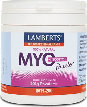 Lamberts Myo Inositol Powder Natural Μυοϊνοσιτόλη σε σκόνη 200gr