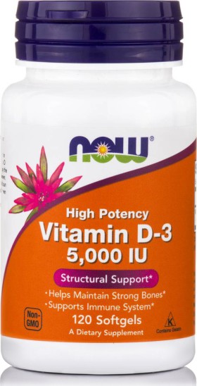 Now Vitamin D3 5000iu 120caps
