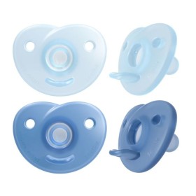 Philips Avent Soothie Πιπίλα Όλο Σιλικόνη Μπλε - Γαλάζιο 0-6m 2τμχ SCF099/26