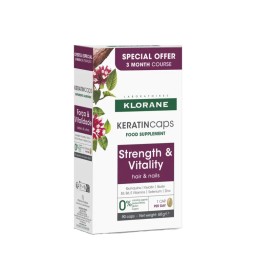 Klorane Keratin Caps Force - Vitality, Συμπλήρωμα Διατροφής για Μαλλιά & Νύχια 90caps