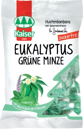 Kaiser Grune Minze Eukalyptus Citrus Καραμέλες Για Τον Ερεθισμένο Λαιμό Και Τον Βήχα 75g