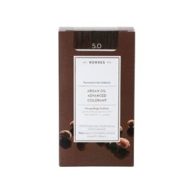 Korres Argan Oil Advanced Colorant Βαφή Μαλλιών 5.0 Καστανό Ανοιχτό Φυσικό 145ml