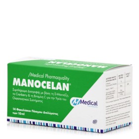 Manocelan Συμπλήρωμα με D-Μαννόζη, Cranberry & Vitamin C για την Υγεία του Ουροποιητικού 14 Φακελίσκοι