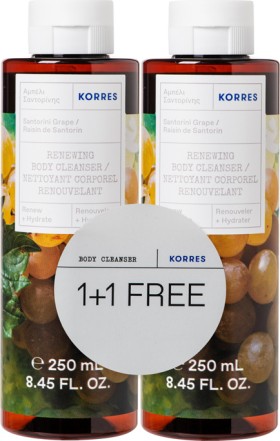 Korres Renewing Santorini Grape Αφρόλουτρο 1+1 ΔΩΡΟ 2x250ml