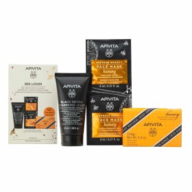 Apivita PROMO PACK 2022 Bee Lover Σετ Περιποίησης Μαύρο Gel Καθαρισμού 50ml & Mάσκα Προσώπου Μέλι 2x8ml & Σαπούνι Μέλι 125gr