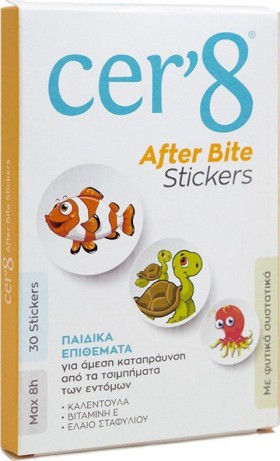 Cer8 After Bite Stickers Παιδικά Επιθέματα για Ανακούφιση μετά τα Τσιμπήματα 30τμχ