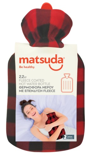 Matsuda Θερμοφόρα Fleece Καρό σε Κόκκινο χρώμα 2200ml 1τμχ