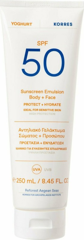 Korres Yoghurt Sunscreen Emulsion Face & Body Γαλάκτωμα SPF50 250ml