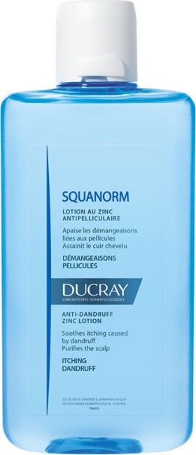 Ducray Squanorm Lotion Zinc κατά της Πιτυρίδας & Κνησμού 200ml