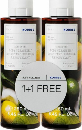 Korres Renewing Citrus Αφρόλουτρο Κίτρο 1+1 ΔΩΡΟ 2x250ml