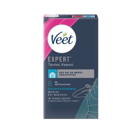 Veet Easy Gel Ταινίες Αποτρίχωσης για το Μπικίνι για Ευαίσθητες Επιδερμίδες Μασχάλες & Μπικίνι 16τμχ