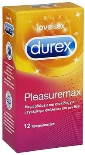 Durex Προφυλακτικά Pleasuremax με Ραβδώσεις 12τμχ