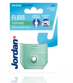 Jordan DF Expand Fresh Floss Εξαιρετικά Μαλακό Οδοντικό Νήμα με Γεύση Μέντας 25m 1τμχ