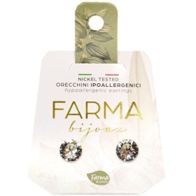 Farma Bijoux Υποαλλεργικά Σκουλαρίκια Κρύσταλλα Στρογγυλά 6,2mm 1 ζεύγος BE65C01