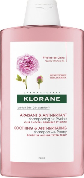 Klorane Peony Σαμπουάν για Ευαίσθητο & Ερεθισμένο Τριχωτό 400ml