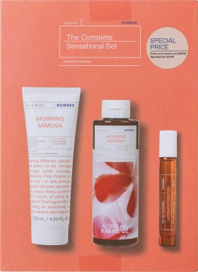 Korres PROMO PACK Morning Mimosa Set Γαλάκτωμα Σώματος 125ml & Αφρόλουτρο 250ml & Αρωμα Eau De Toilette 10ml
