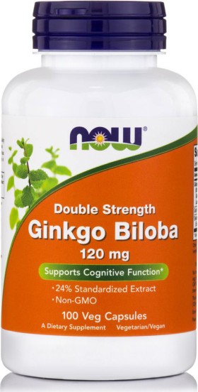 Now Foods Ginkgo Biloba Double Strength 120mg 100caps