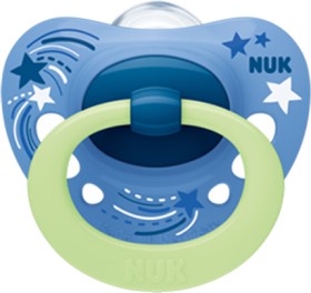 Nuk Signature Night Σιλικόνης 0-6m Blue 1τμχ 10.730.653