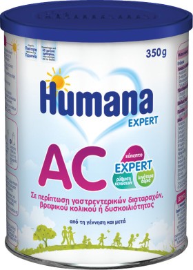 Humana Γάλα σε Σκόνη AC Expert Anticolic 0m+ 350gr