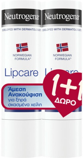 Neutrogena Norwegian Lip Stick 1+1 Δώρο 2x4.8gr