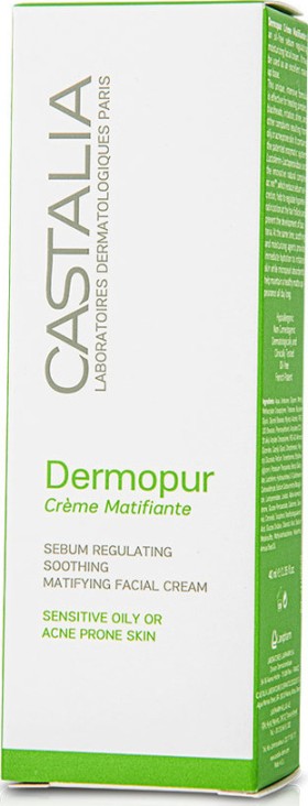 Castalia Dermopur Creme Matifiante Ενυδατική Κρέμα για Λιπαρές και Ακνεϊκές Επιδερμίδες 40ml