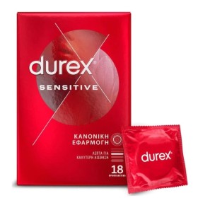 Durex Sensitive Προφυλακτικά Κανονική Εφαρμογή 18τμχ