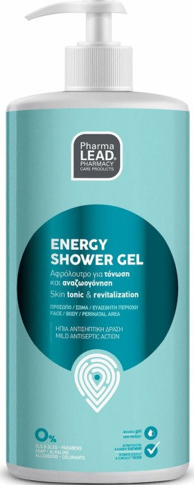 Pharmalead Energy Shower Gel Αφρόλουτρο Για Τόνωση και Αναζωογόνηση 1000ml
