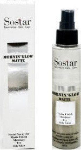 SOSTAR Mornin Glow Spray Matte Ενυδάτωσης & Σταθεροποίηση Μακιγιάζ για Λιπαρές Επιδερμίδες 125ml