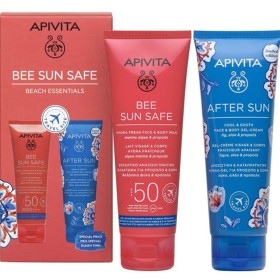 Apivita PROMO Bee Sun Safe Beach Essentials Set Travel Size με Αντηλιακό Γαλάκτωμα SPF50 100ml & After Sun 100ml
