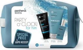 Panthenol Extra Party O Clock For Him Blue Flames 3 in 1 Cleanser Αφρόλουτρο Σαμπουάν 200 ml & Blue Flames Eau De Toilette 50ml & Men Face & Eye Cream 75ml 