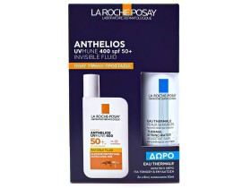 La Roche Posay PROMO 2024 Anthelios UVMune 400 SPF50 Invisible Fluid Αντηλιακό με Λεπτόρευστη Υφή για Κανονικό Μεικτό Δέρμα 50ml & ΔΩΡΟ Eau Thermale Ιαματικό Νερό 50ml