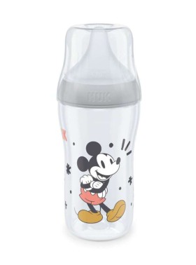 Nuk Perfect Match Πλαστικό Μπιμπερό Mickey με Θηλή Σιλικόνης M για 3m+ 260ml 10.216.337 1τμχ