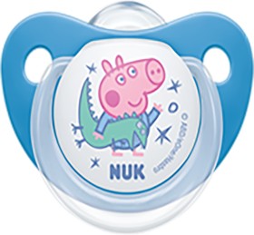 Nuk Πιπίλα Trendline Σιλικόνης Peppa Pig & George 6-18m Μπλε 1τμχ 10.736.725