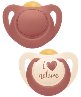 Nuk For Nature Πιπίλα Latex από 98% Φυσικές Πρώτες Ύλες 18-36m Κόκκινο 2τμχ 10.737.879