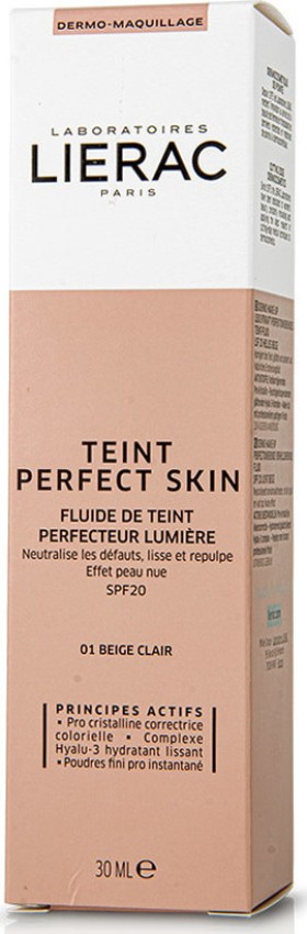 Lierac Teint Perfect Skin Perfecting Illuminating Foundation SPF20 01 Beige Clair 30ml
