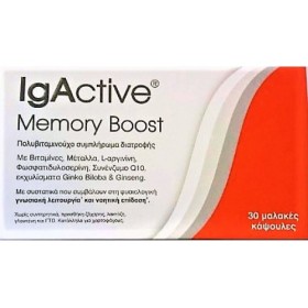 IgActive Memory Boost Συμπλήρωμα Διατροφής για την Ενίσχυση της Νοητικής Επίδοσης 30caps