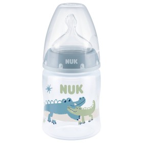 Nuk First Choice+ Μπιμπερό Πολυπροπυλενίου με Θηλή Σιλικόνης και Δείκτη Ελέγχου Θερμοκρασίας Σιελ 0-6m 150ml 10.743.875