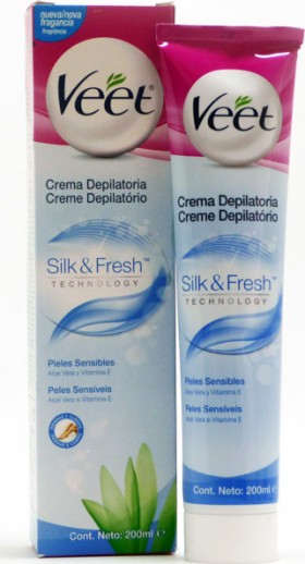 Veet Silk & Fresh Aloe Vera Αποτριχωτική Κρέμα Για Ευαίσθητο Δέρμα 200ml