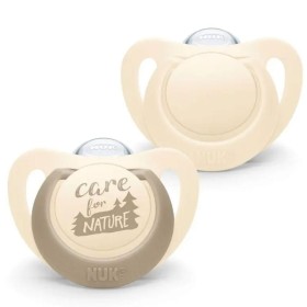 Nuk For Nature Πιπίλα Latex από 98% Φυσικές Πρώτες Ύλες 0-6m Μπεζ 2τμχ 10.730.762